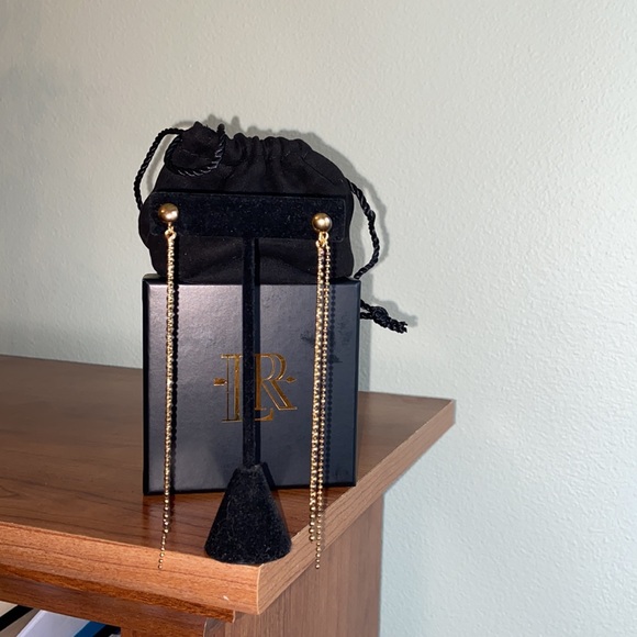 Lisa Robertson Bronze Gold Long Beaded Earrings - Picture 7 of 13